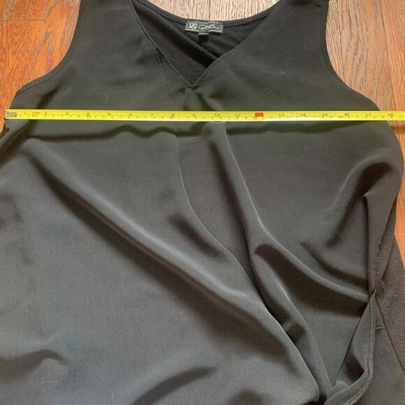 DG2 by Diane Gilman XS Navy Blue Chambray Tank Top Layer Sleeveless - Picture 4 of 10